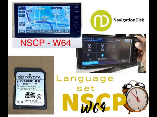 Setup English and Bluetooth NSCP-W64 Radio For Toyota Premio
