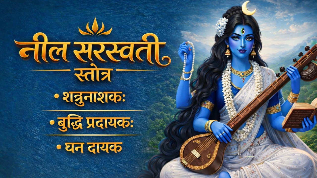 शत्रुनाशक नील सरस्वती स्तोत्र | Ghora Roope Maharave | Enemy Destroyer + Sharp Mind | Lyrics