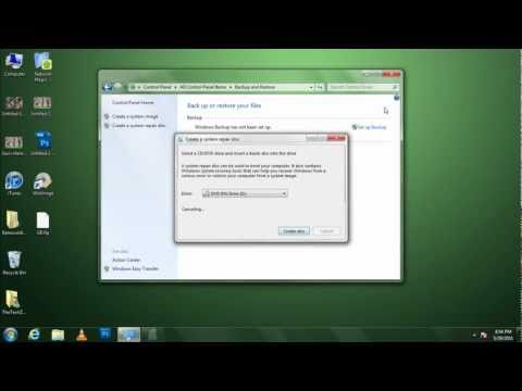 Create a Recovery Disc in Windows 7