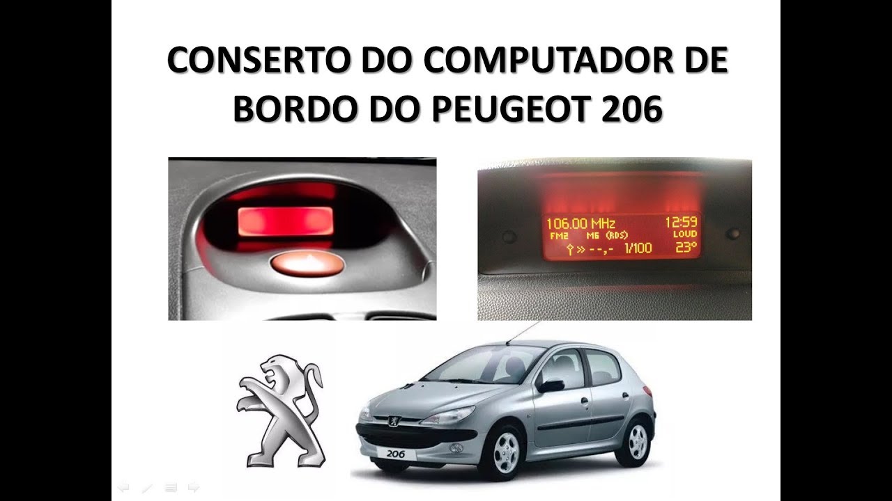 CONSERTO DO COMPUTADOR DE BORDO DO PEUGEOT 206