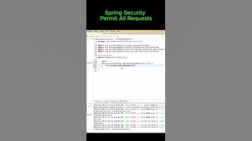 Spring Security Permit All Requests #springsecurity #springboot #javaprogramming