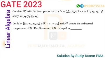 GATE 2023 Linear Algebra Solution | Mathematics Solution | Q.No 34 | Direct Sum | By Sudip Kumar PMA