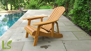 AC7105   Reclining Adirondack Chair With Pull Out Ottoman