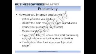 Productivity And Utilisation
