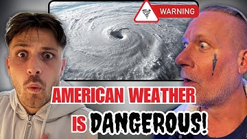 European Dad First Reaction To 10 Worst US Hurricanes!
