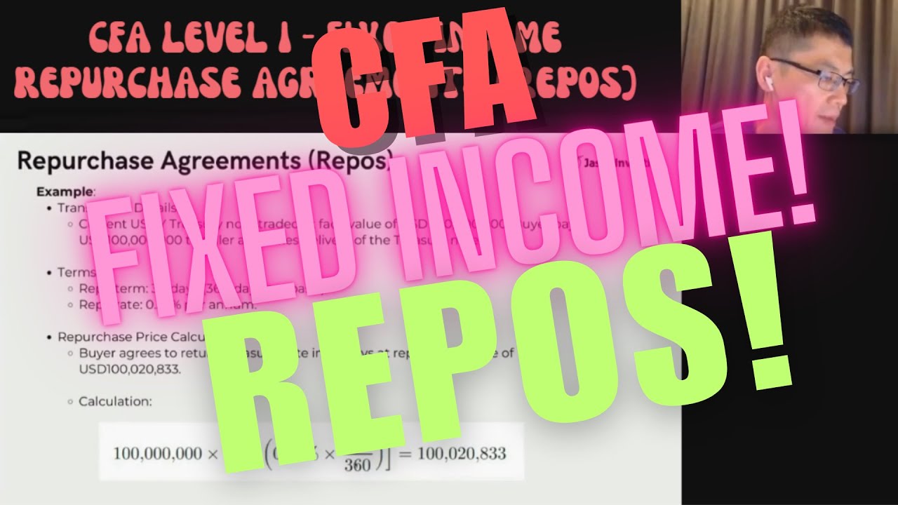 Repurchase Income #CFA Level I - Episode 5: Fixed Income (Repurchase Agreements Repos ...