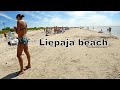 Liepaja beach. Latvia.  The Baltic Sea. Walking tour 2022