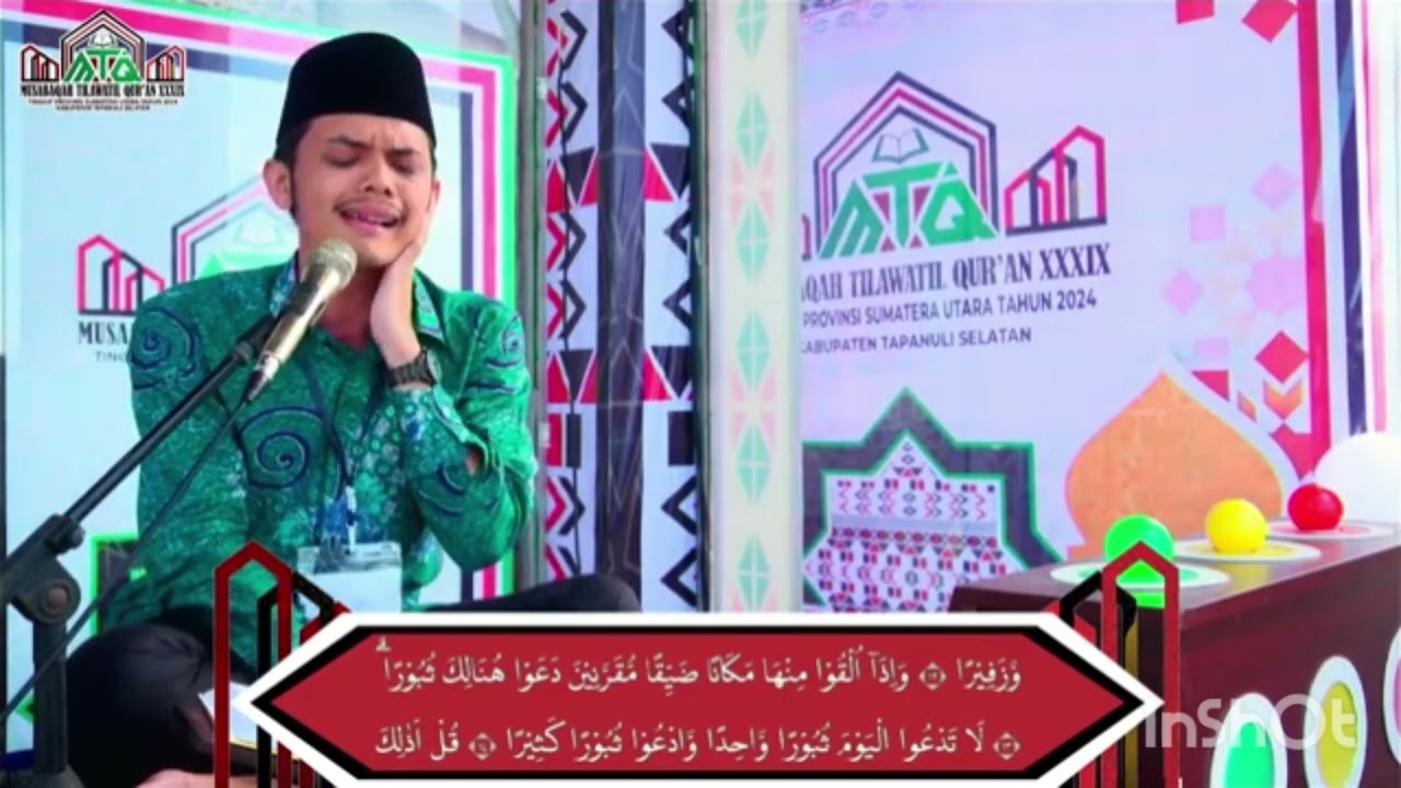 Adnan Tumangger | Penyisihan Tilawah Remaja - MTQ Provinsi Sumut 2024