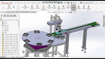 Solidworks Animation Tutorial - How to Animate Pick n Place, Conveyor,& Turn Table (Video 5 of 15)