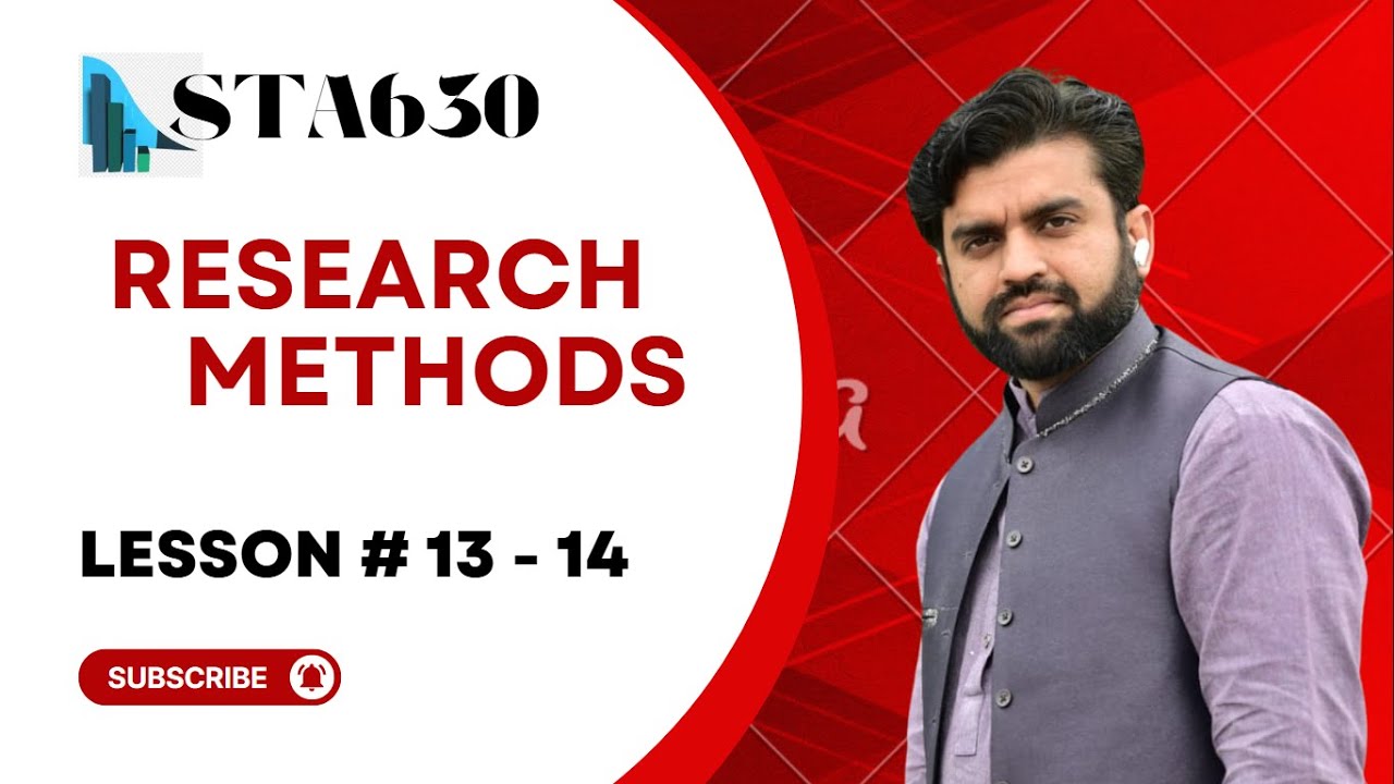 STA630 Lesson 13 - 14: Ethical Issues in Research || Research Methods || Short Lecture