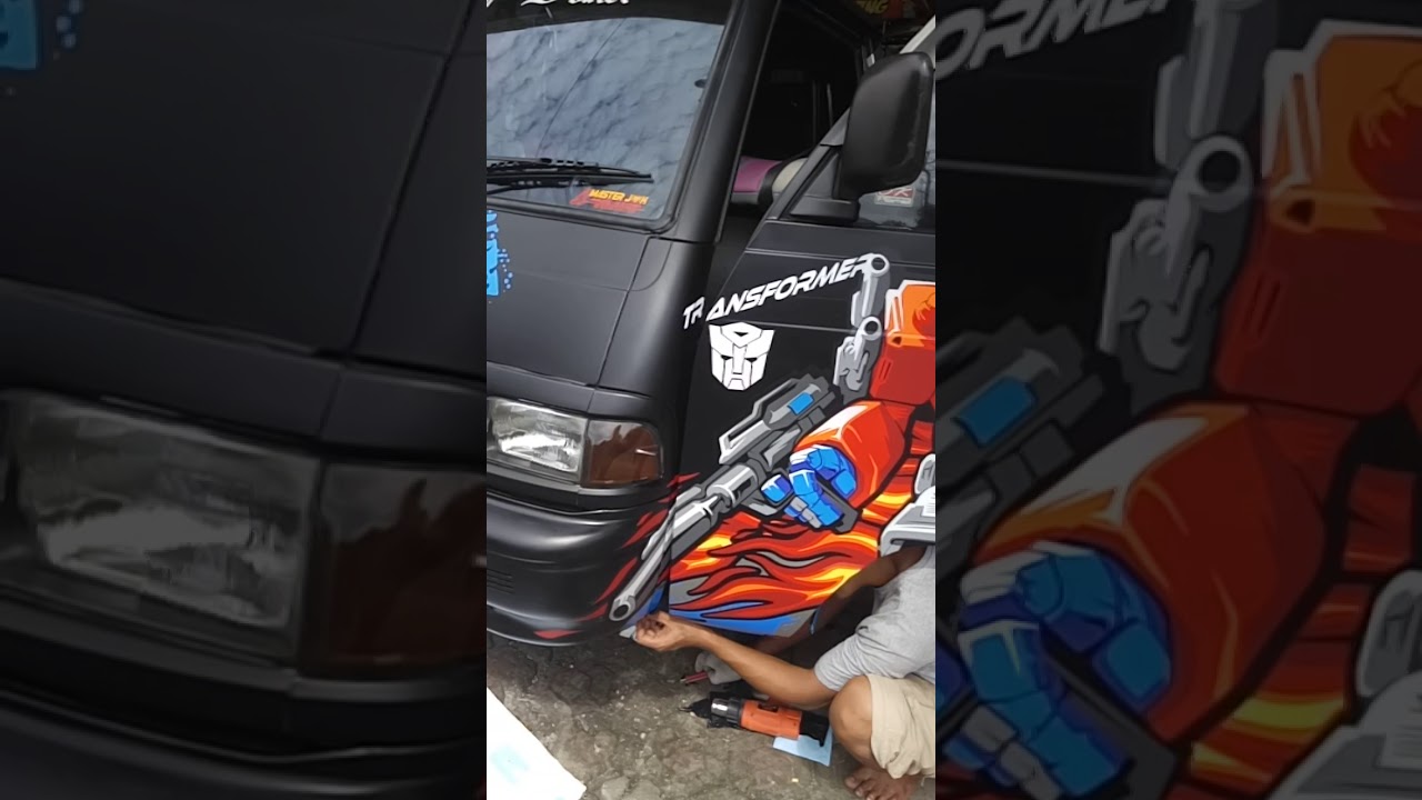 Mobil Pickup Carry Transformers By Blg Cutting Sticker