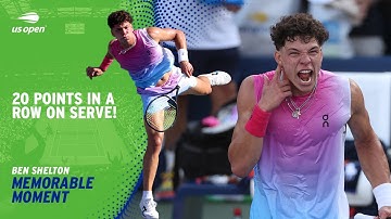 Ben Shelton Wins Every Point On Serve in a Whole Set! | 2024 US Open
