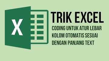 TRIK MENGATUR LEBAR KOLOM EXCEL OTOMATIS DENGAN CODING | EXCEL & VBA TUTORIAL