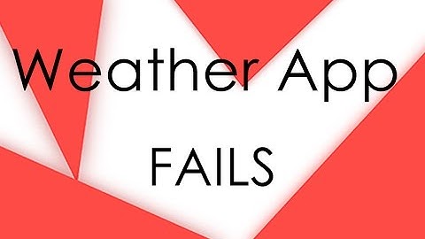 [ПОТРАЧЕНО] Погодное приложение за 20 минут