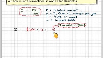 Calculating the amount of an investment using simple interest