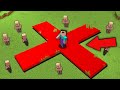 WHAT IS ON THIS HUGE RED CROSS IN MINECRAFT ? 100% TROLLING TRAP !