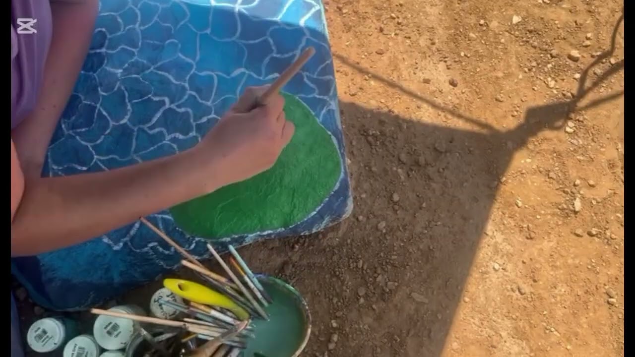 ✨Garden fish Pond Rock Painting 🖌️🐟 