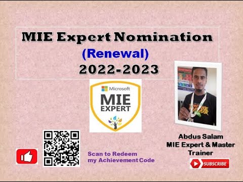 MIE Expert Nomination (Renewal) 2022 2023