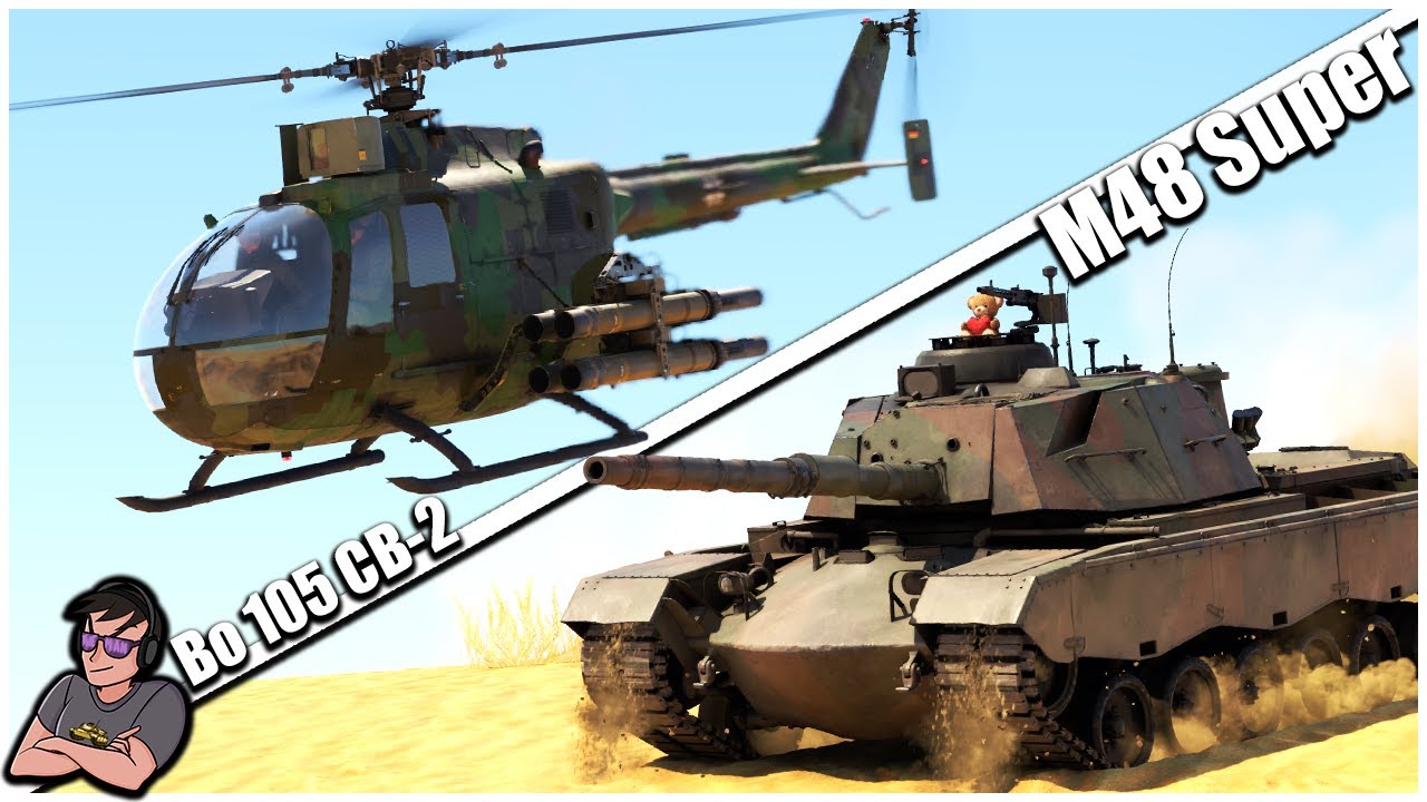 Эта немецкая СУПЕР-комбинация на удивление «сбалансирована» — M48 Super и Bo 105 — War Thunder
