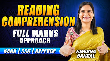 Reading Comprehension | Full Marks Approach | Bank Exams 2025 | Perfection |English | Nimisha Bansal