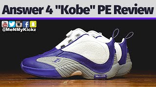 Reebok Answer 4 "Kobe Bryant PE" Review + On Foot · A4 Lakers Edition On Feet · Rbk IV Black Mamba