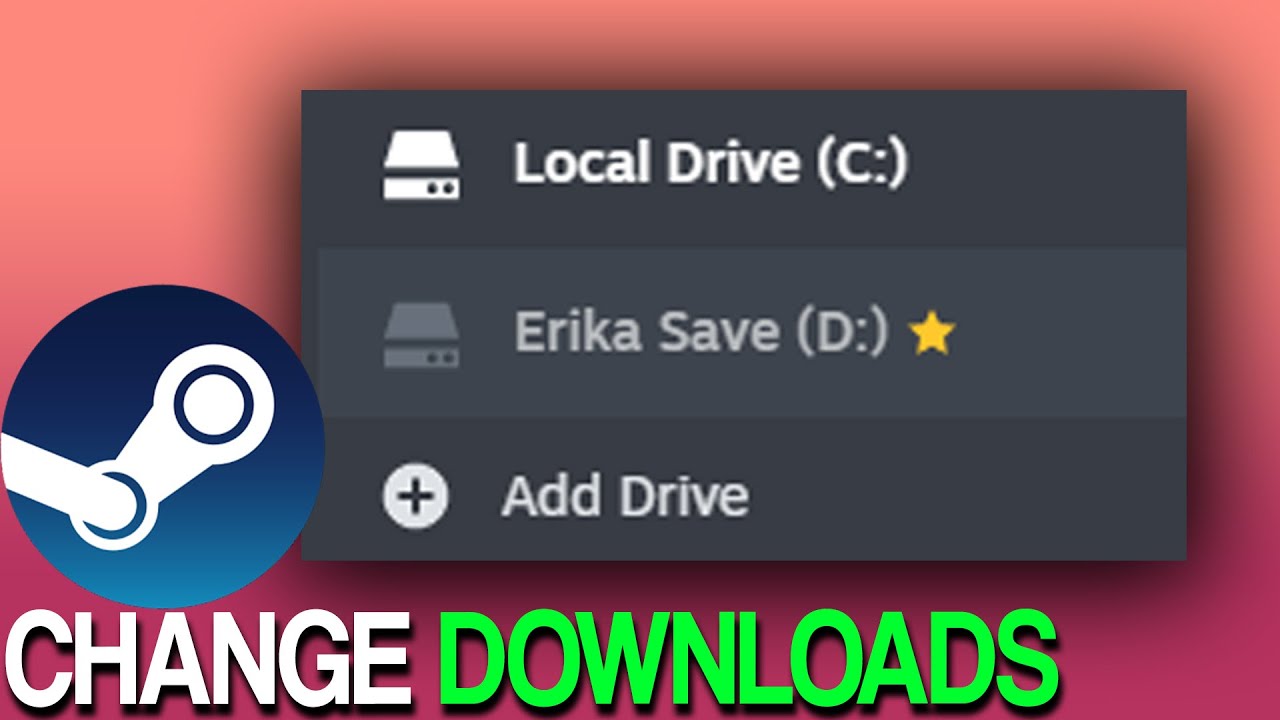 How To Install Games On Your Second Drive Steam Youtube
