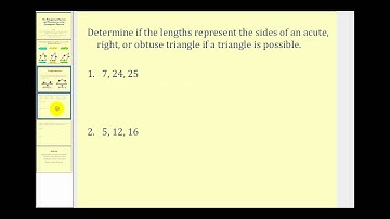The Pythagorean Theorem and The Converse of the Pythagorean Theorem