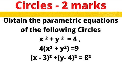 Parametric equations of a circle @EAG