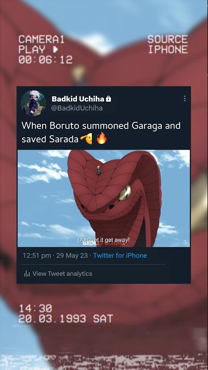 Boruto summons garaga and save Sarada 🔥#shorts