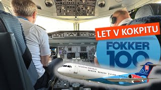Očima pilotů: Let v kokpitu vládního letounu Fokker 100EJ | Bratislava - Murcia