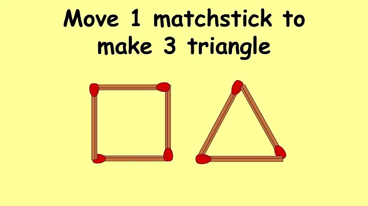 Make 3 triangle by moving only one matchstick | Match stick puzzle #117 | Puzzles with Answer