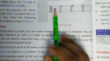 Class - 5 Sub - Computer Ch - 4 - Working with Tables and Using Mail Merge