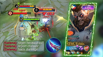 WHEN TOP 1 GLOBAL ROGER TRY DANGEROUS BLADE OF HEPTASEAS BUILD (ONESHOT!!) | MUST WATCH | MLBB