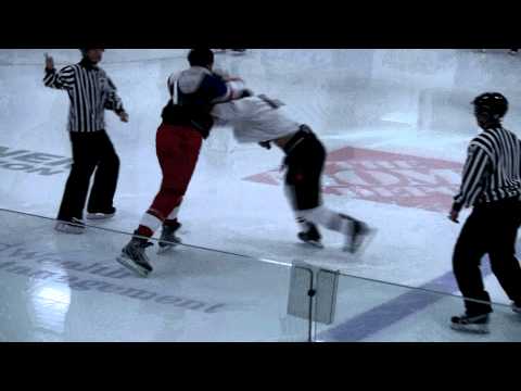 Junior Hockey League Fight: Riley Ross-Nelson vs. ...