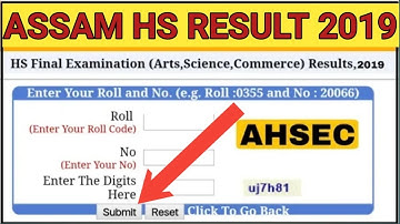 Assam H.S result 2019 / AHSEC Check.... Now
