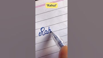 ‘Rahul’ name in Cursive Writing ✍️ #youtubeshorts #viral #trending #shortvideo #shorts #short #art