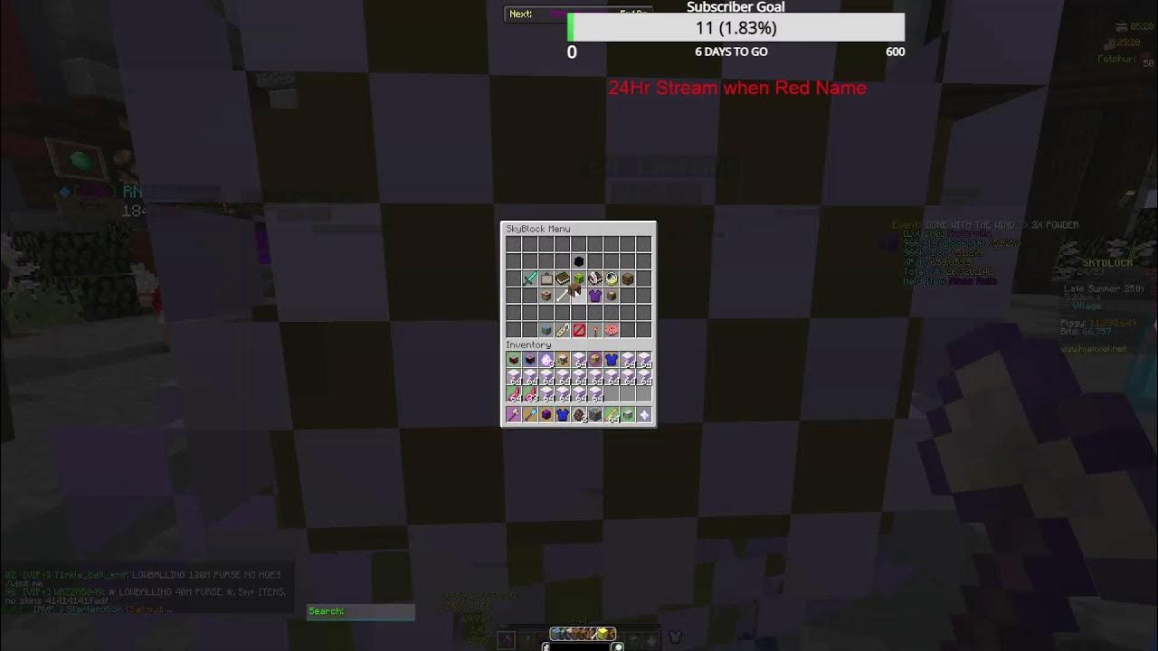 Hypixel Skyblock Crafting stream YouTube