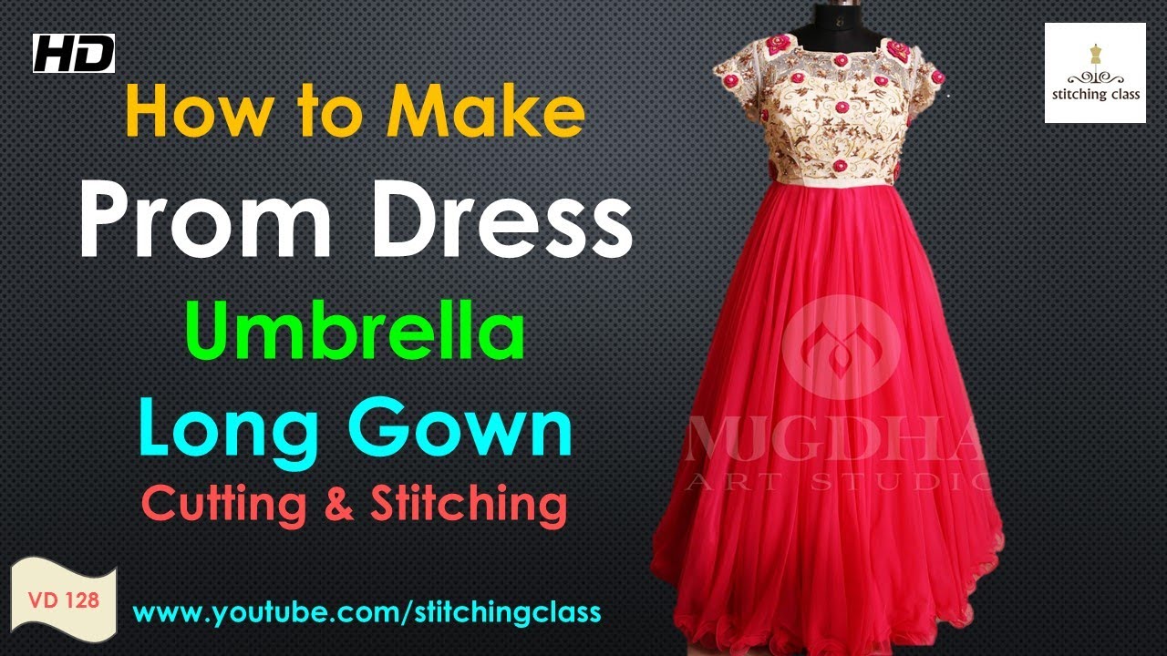 How to make Long Gown from Old Saree, Long Gown Cutting, #stitchingclass -  YouTube
