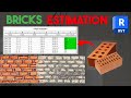 Calculate Numbers Of Bricks In Revit In Urdu/Hindi | Estimation In Revit Hindi/Urdu Toturial