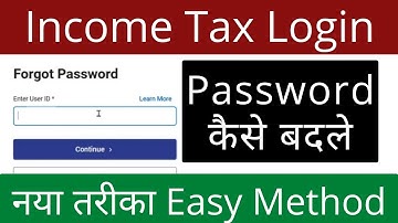 Income tax (ITR) password reset on new e filing portal 2023-24 | Income tax Forgot password