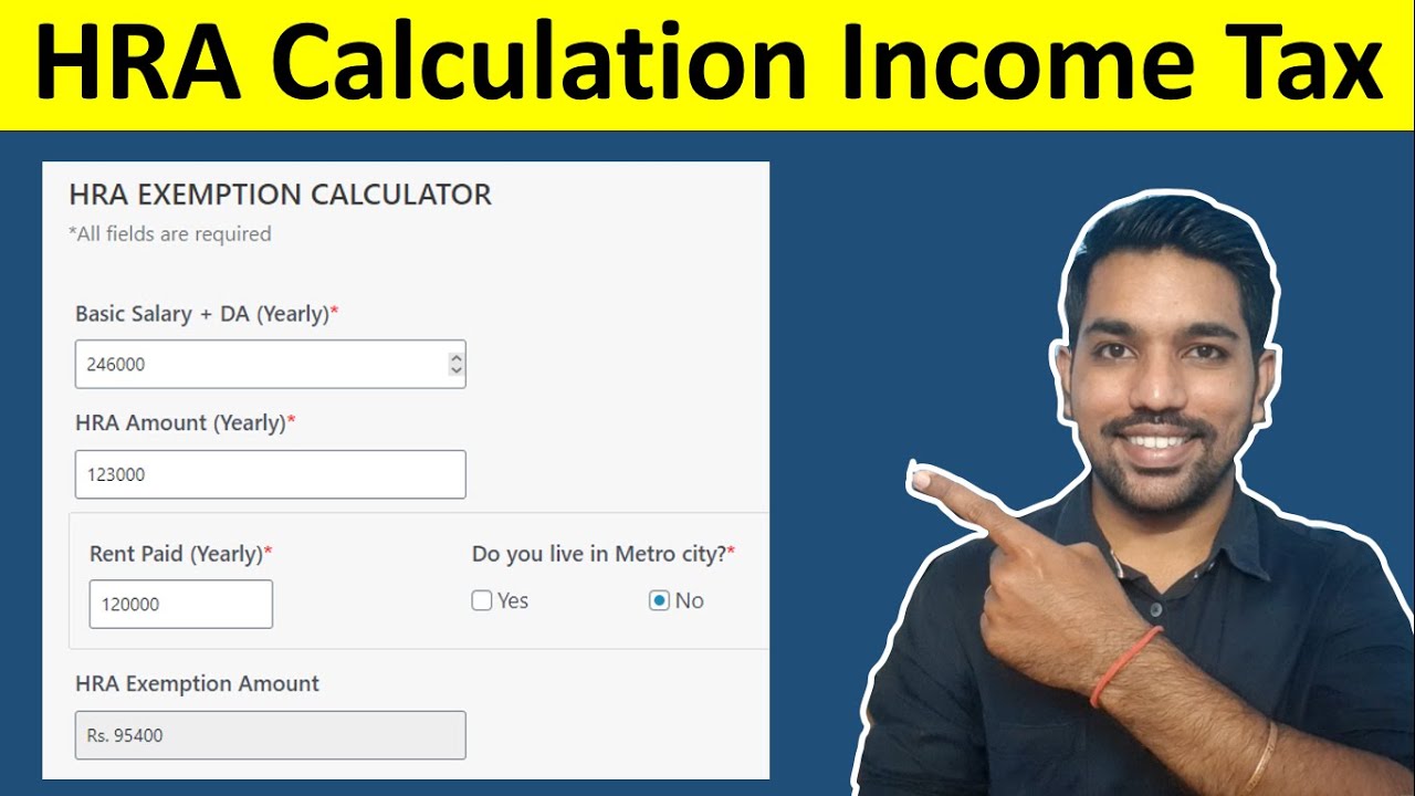 Hra Exemption Calculation For Income Tax Purpose