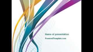Color Ribbons PowerPoint Template by PoweredTemplate.com