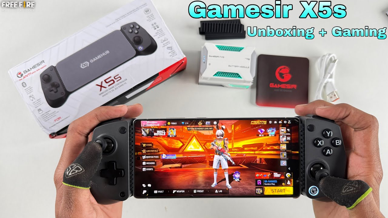 Gamesir X5s mobile gaming controller unboxing and gaming play all mobile games