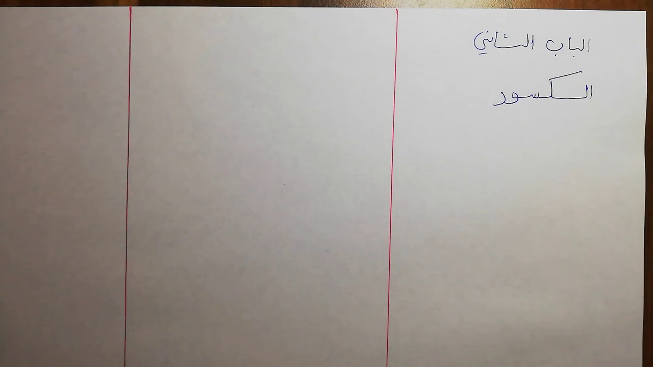 معنى الكسر وأنواعه _ الصف السابع