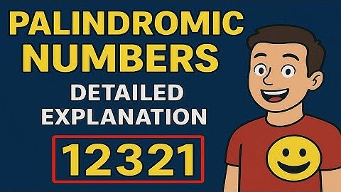 Palindromic numbers | palindromes | class 6 | in Hindi | detailed explanation | dubbed in English