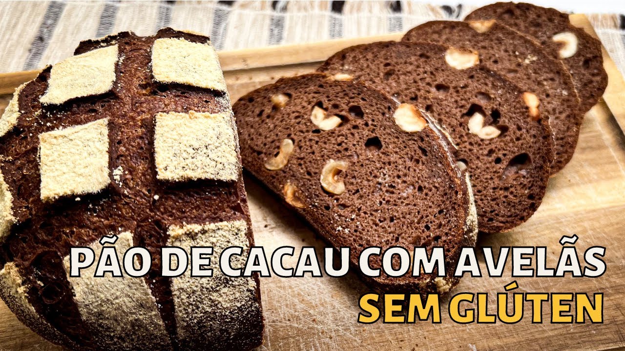 Pão de cacau com avelãs de Fermentação Natural SEM GLÚTEN | Glutenfree Yummies
