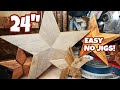 24 inch wood star  made with a 2x6 on a miter saw easy project