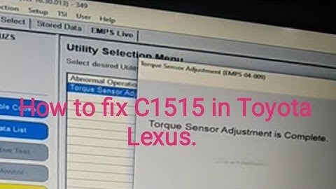 C1515 Lexus GS 430 460 Is GS Ls  How to fix C1515 in Lexus Gs430. Torque sensor Adjustment undon.