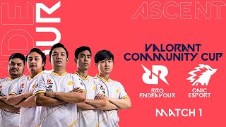 EPIC MOMENT DI TOURNAMENT - VALORANT COMMUNITY CUP RRQ ENDEAVOUR VS ONIC ESPORT MATCH 1