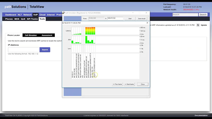 VoIP Link Troubleshooting Testing